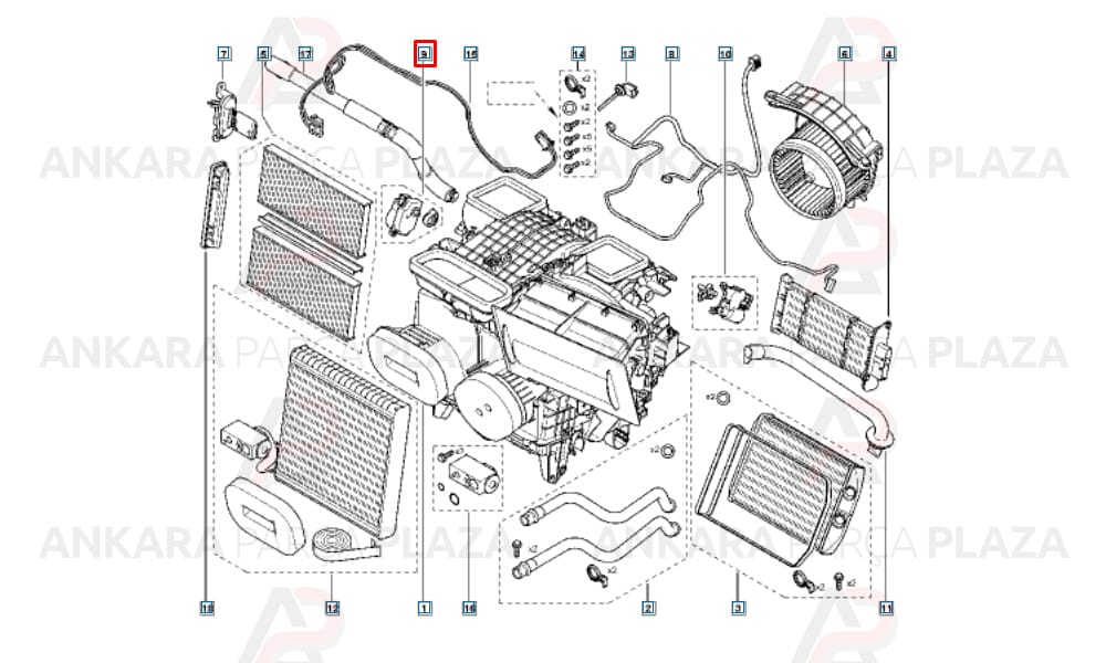 Kalorifer Klape Motoru Yeni Kangoo 7701209821
