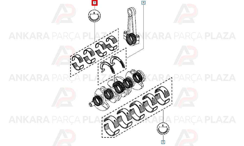 Kol Yatak 0.25 R9 R12 Toros Megane Clio Kangoo Logan Sandero Duster 1.4 16V - 1.6 16V
