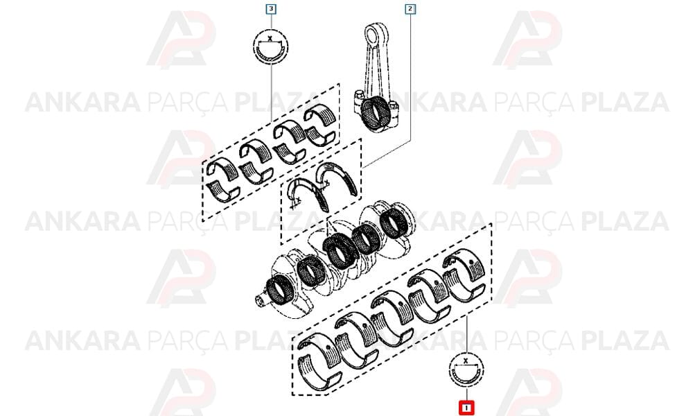 Kol Yatak 1.00 R9 R12 Toros Megane Clio Kangoo Logan Sandero Duster 1.4 16V - 1.6 16V