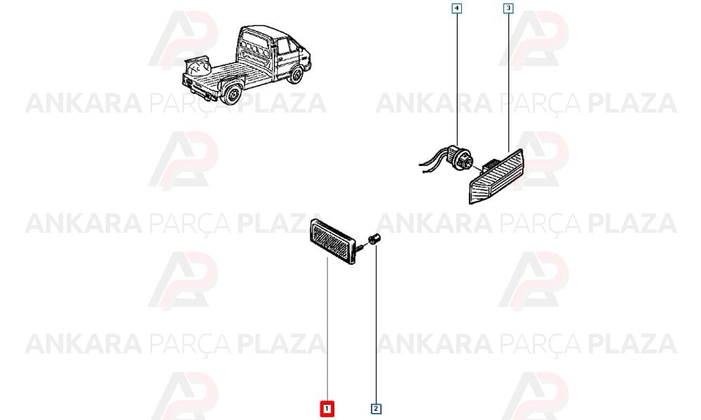 Renault 11 Tampon Reflektörü Arka Sağ Sol Orijinal 7701348649