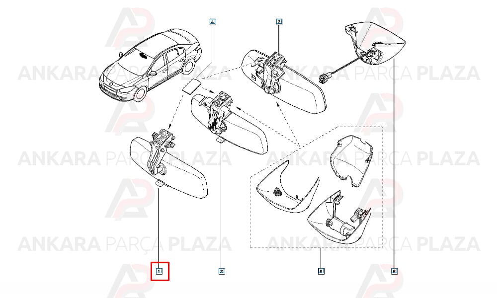 İç Ayna Renault Kangoo 2001
