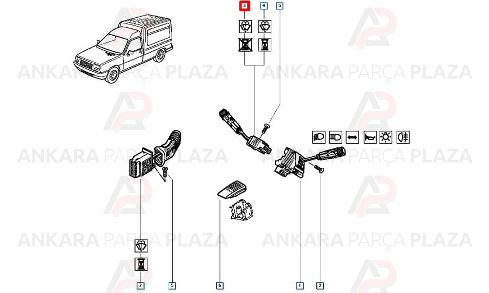 Silecek Kumanda Kolu Renault 9 Renault 11