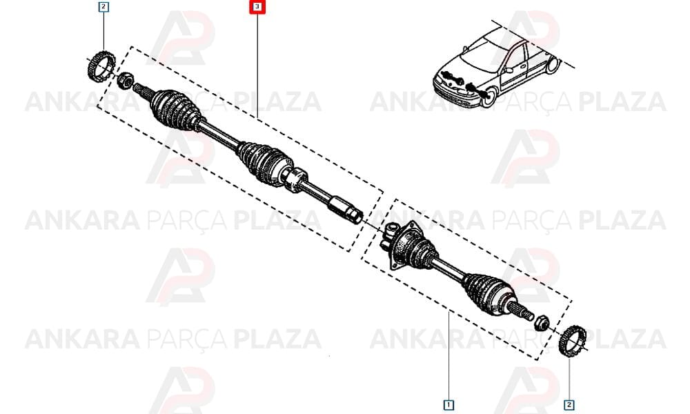 Ön Aks Sağ Laguna 1 7701352348