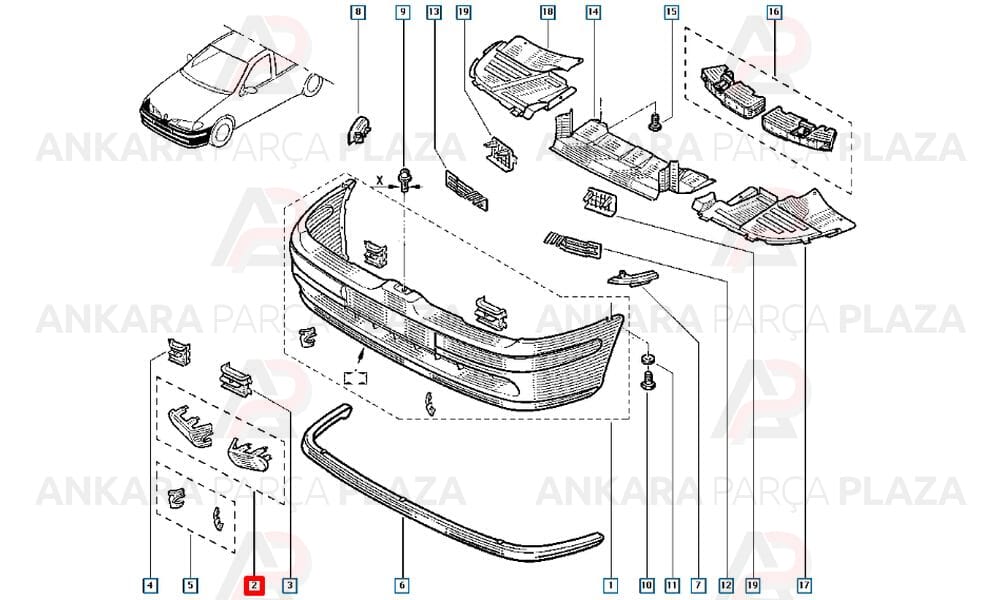 Megane Sis Farı Kapak Plastiği Ön Sol Sissiz 1998 - 1999 Meydan