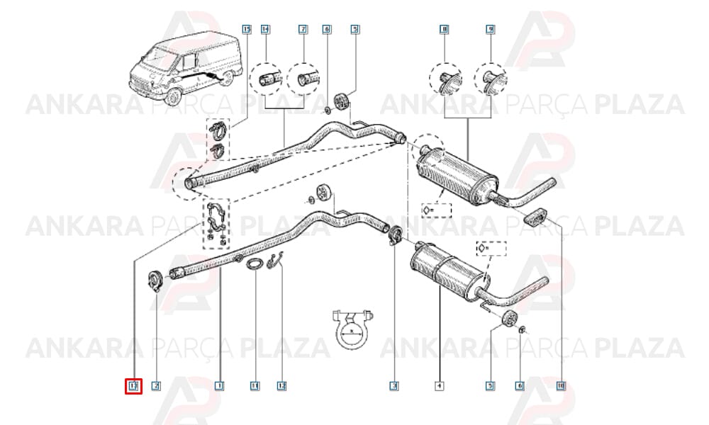 Egzoz Kelepçesi Renault 9 19 21 7701458596