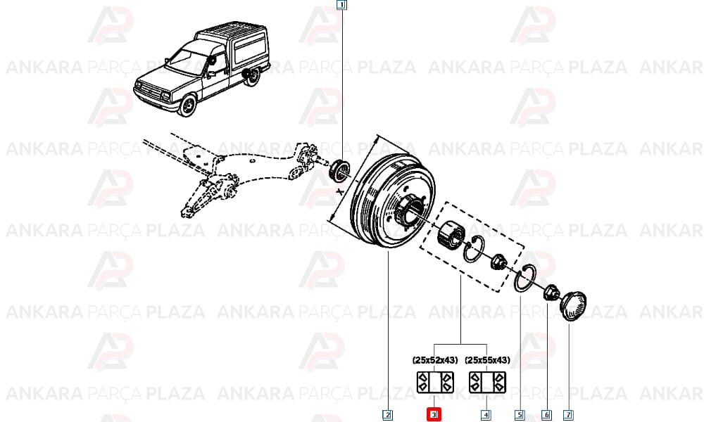 Renault R21 Manager Aks Rulmanı Arka Snr