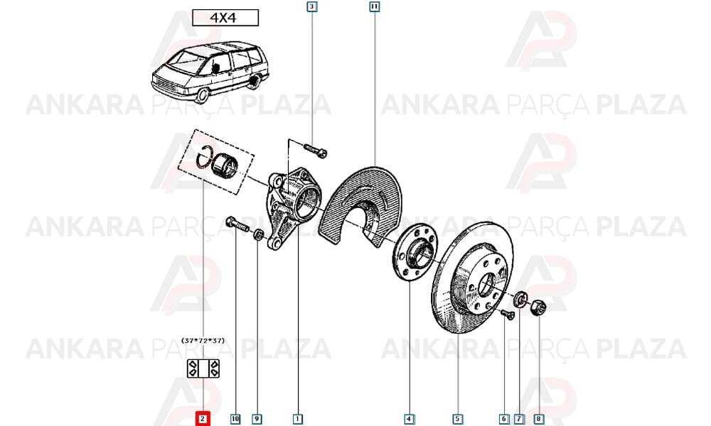 Renault R19, R21, Kangoo, Clio Ön Aks Rulmanı Snr