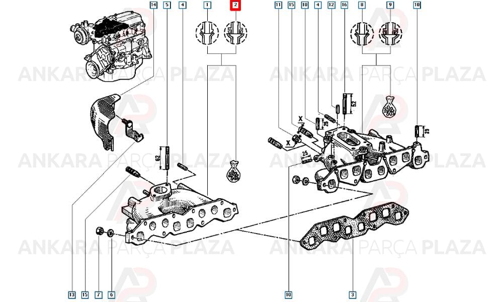 Renault 9 Srpring Komple Manifold 7701466006
