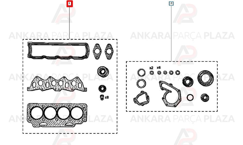 Motor Üst Takım Contası Renault 11 1700Cc Subap Lastikli Skt Keçeli