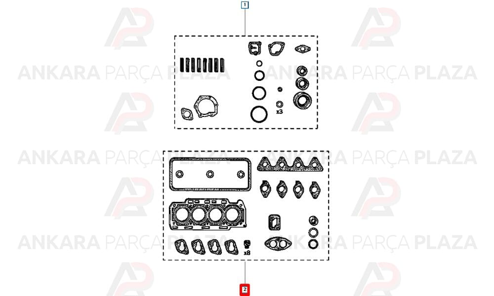 Renault 21 Manager Corcorde 2.0 Motor Contası Takım Alt + Üst 1.60 Mm Oto Conta