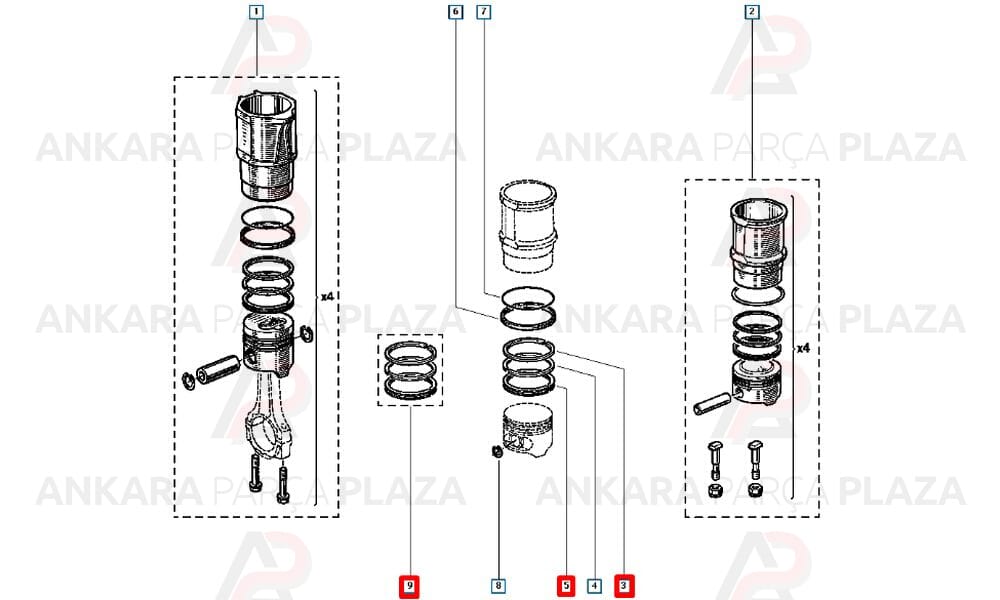 Segman Std 88.00Mm Renault 21 Concorde 2000Cc