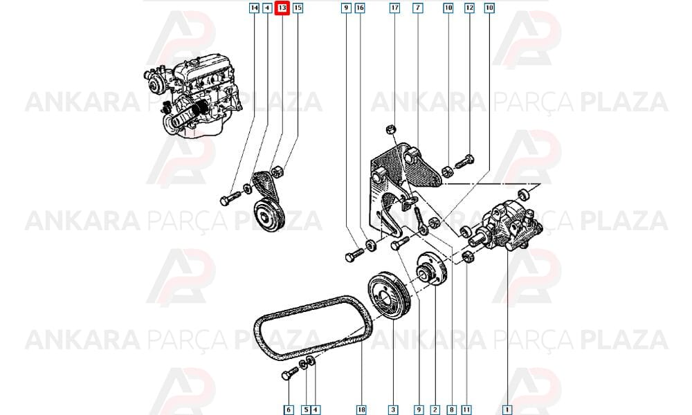 Renault 19 Hidrolik Direksiyon Pompa Rulmanı Aba