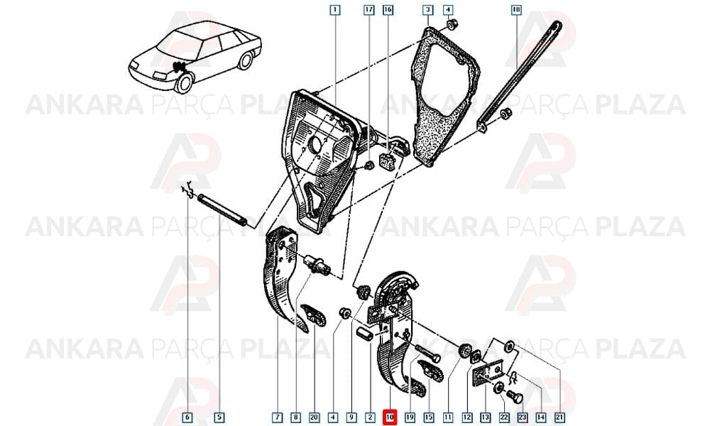 Renault 21 Debriyaj Pedal Cırcırı Takımı Kaya