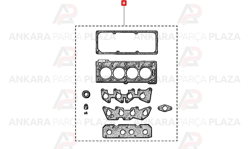 Motor Contası Takım Logan Sandero 1.4/1.6 8V K7J K7M Silindir Kapaklı Subap Lastikli Keçeli