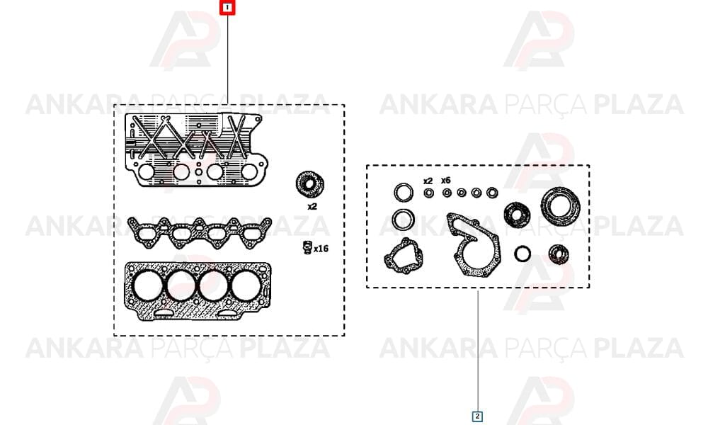 Motor Üst Takım Contası Megane 2.0 16V F7R Reinz Keçeli Subap Lastikli