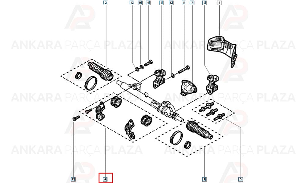 Direksiyon Kelepçe Lastiği Megane 1