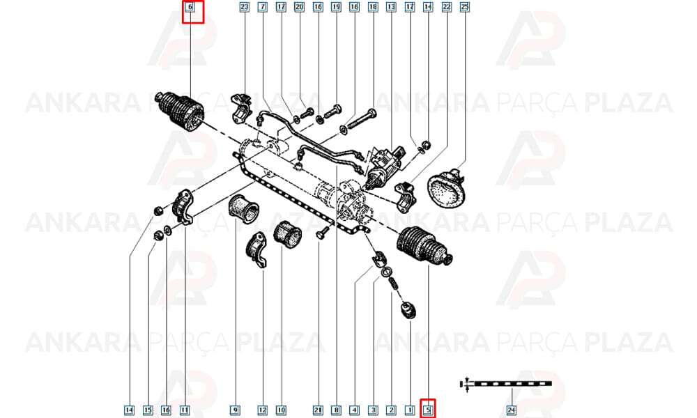 Direksiyon Körüğü Hidrolik R19 R21 R25 Clio E.M.