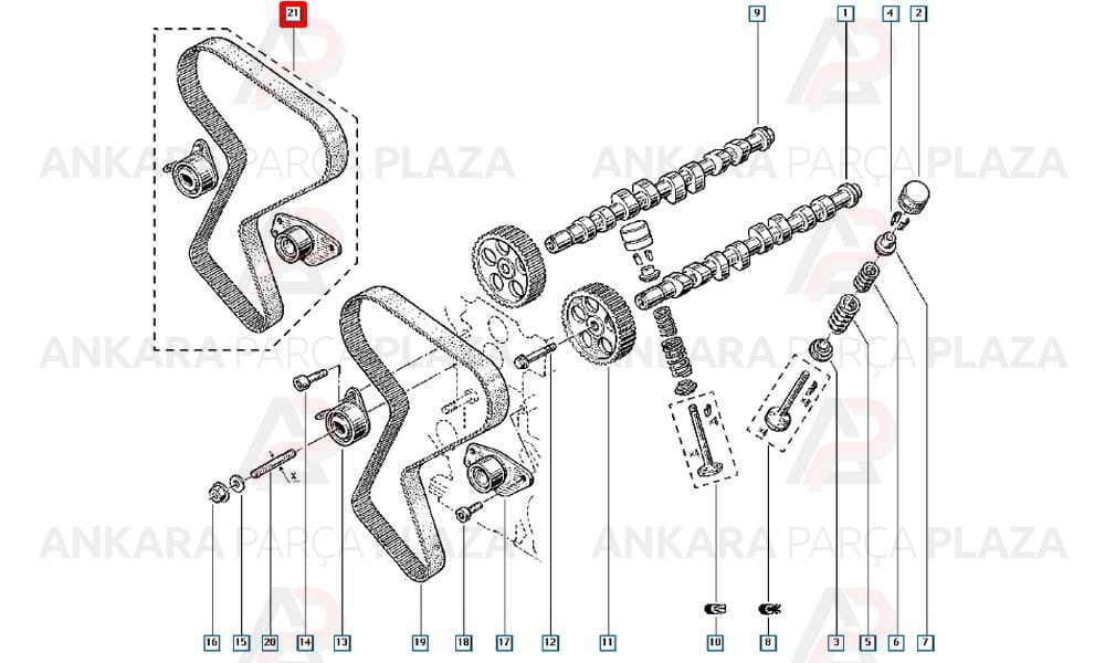 Megane 2.0 16V Triger Kayış Seti 1996 Sonrası Gates