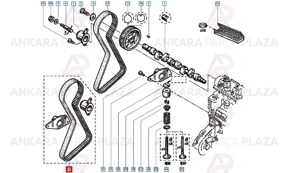 Laguna Megane 2,0 8V Triger Kayış Seti Skf