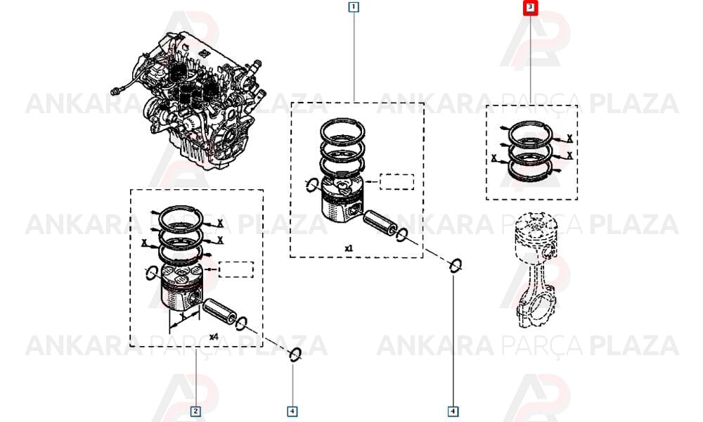 Segman Std 80.00Mm Kangoo, Megane, Laguna 1.9 Turbo Dizel F9Q Düz Kanal