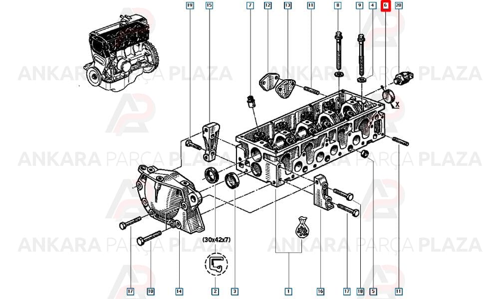 Silindir Kapağı Renault 9 Renault 19 1.4İ E7J Tek Nokta