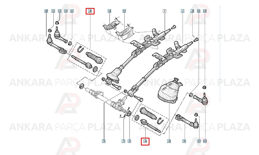 Kangoo 98 - 03 Rot Mili Manuel 265Mm 7701470763