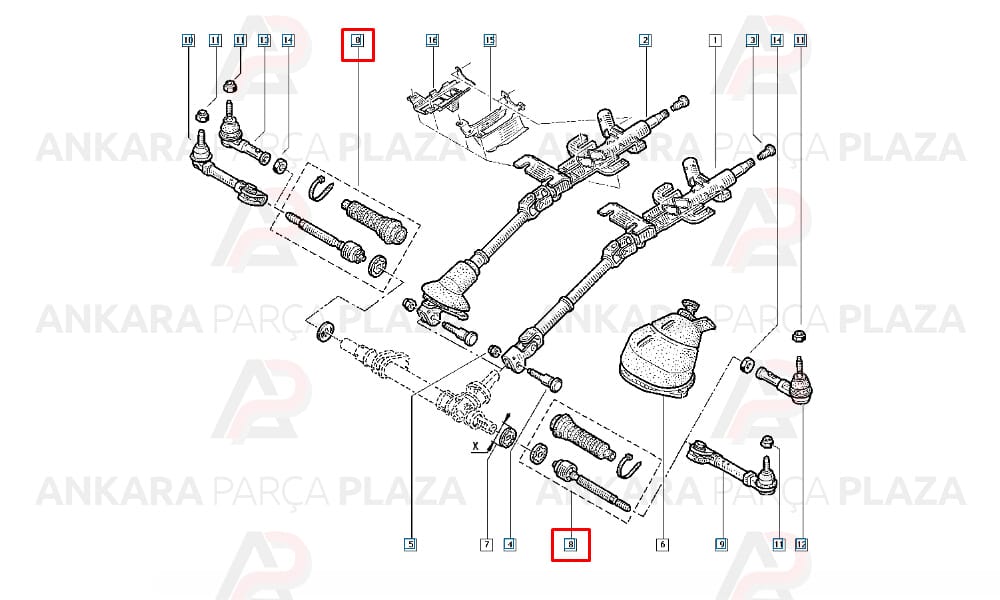 Kangoo 98 - 03 Rot Mili Hidrolik 266Mm 7701470764