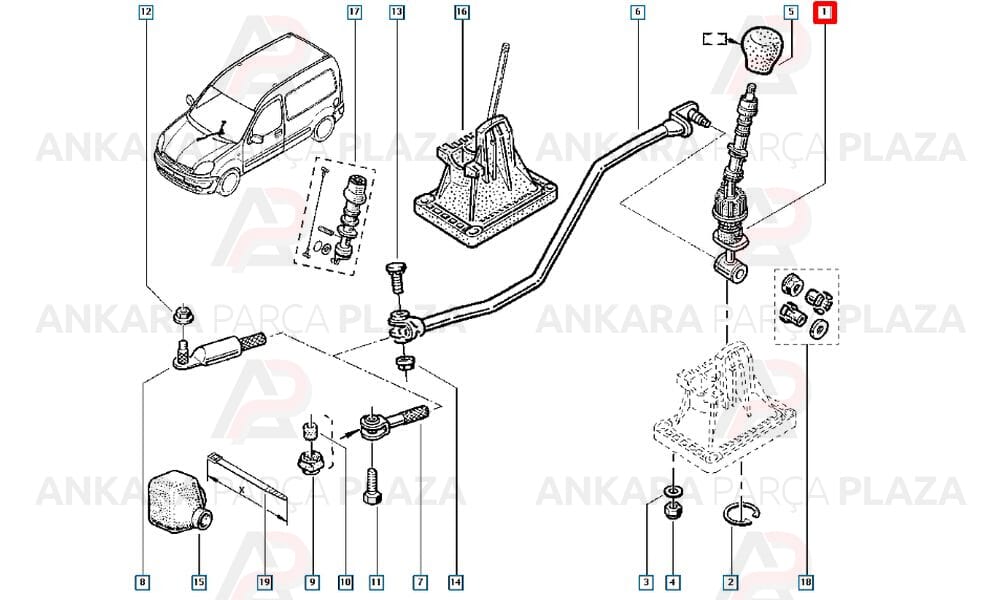 Kangoo, Clio Vites Alt Kol Tamir Takımı Dekar