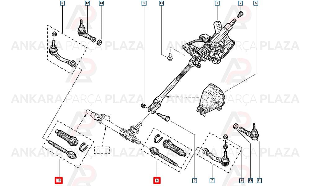 Rot Kolu Renault Clio 2 Bbo