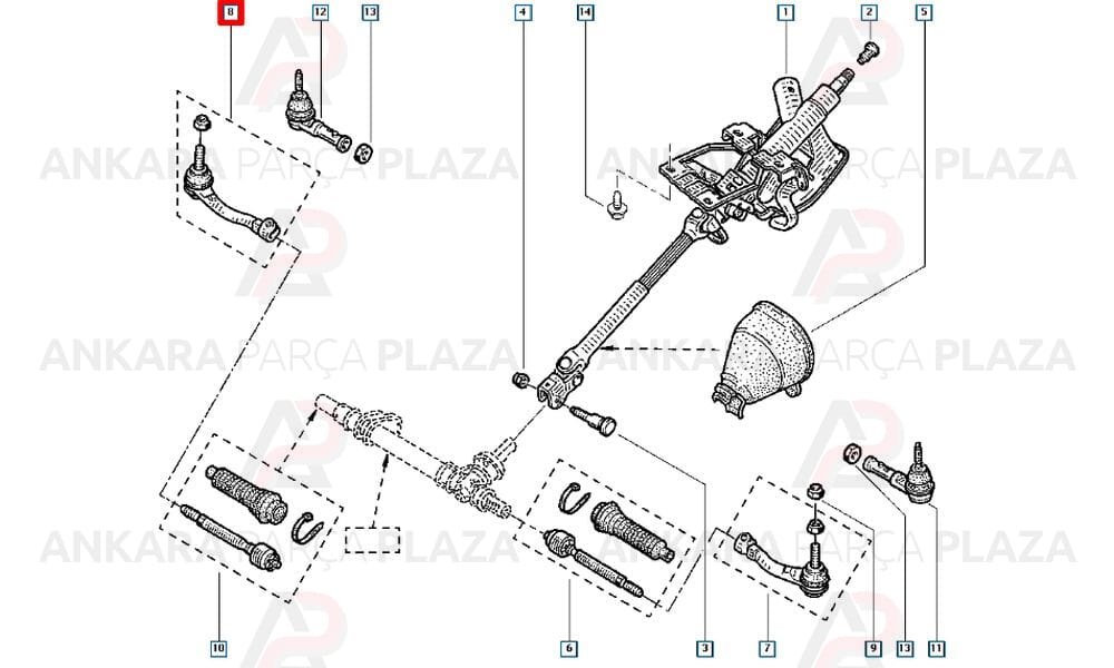 Clio Hb 98 - 01 Rot Başı Sağ Uzun 176,5Mm 7701471127
