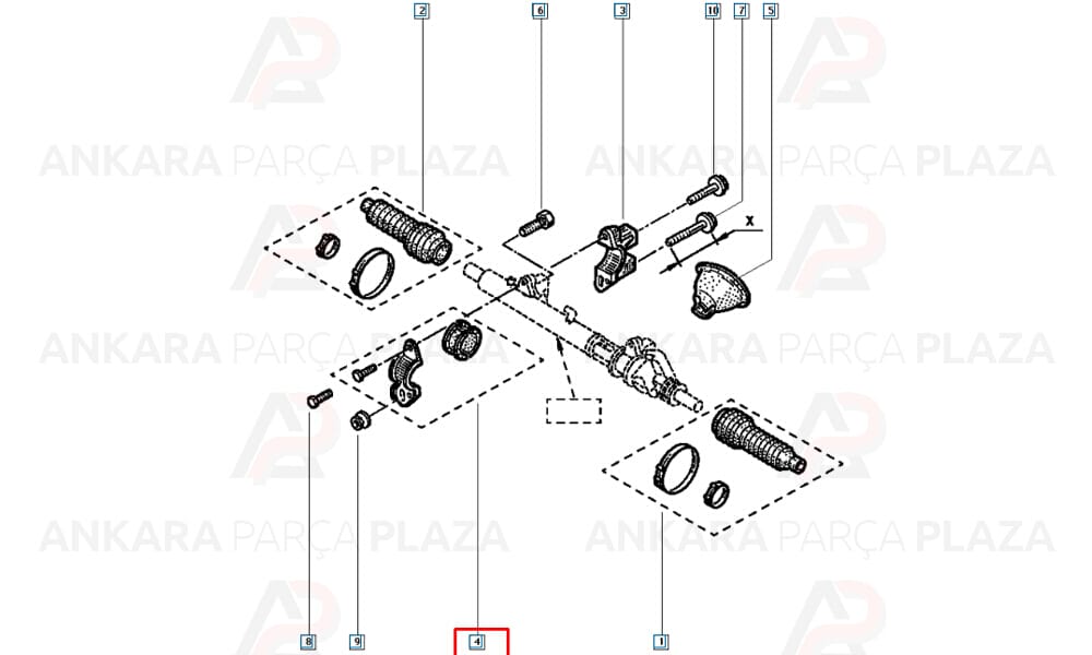 Direksiyon Kelepçe Lastiği Renault Kangoo Clio 1 Clio 2
