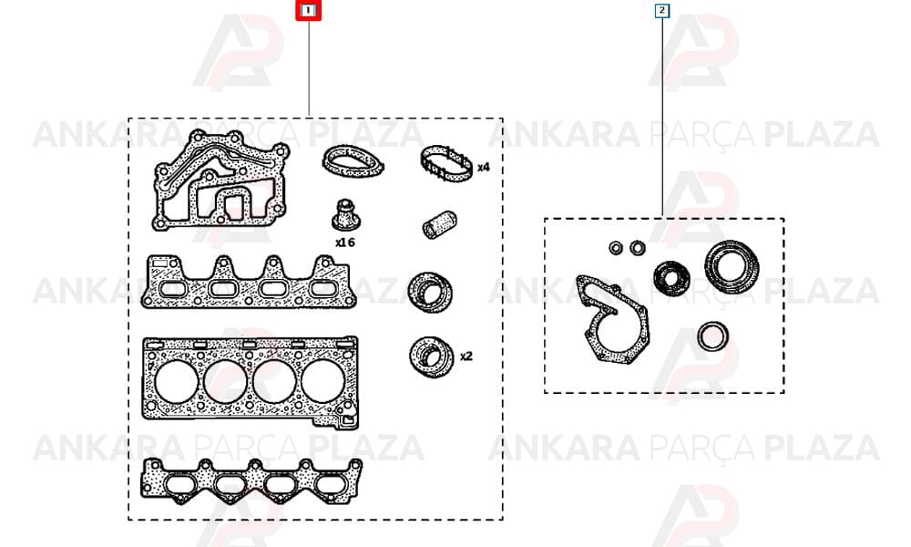 Motor Üst Takım Contası Megane Laguna 1.8 2.0 16V F4R Keçeli Skclı