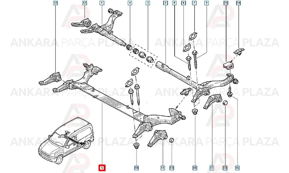 Arka Dingil Kangoo 7701471649