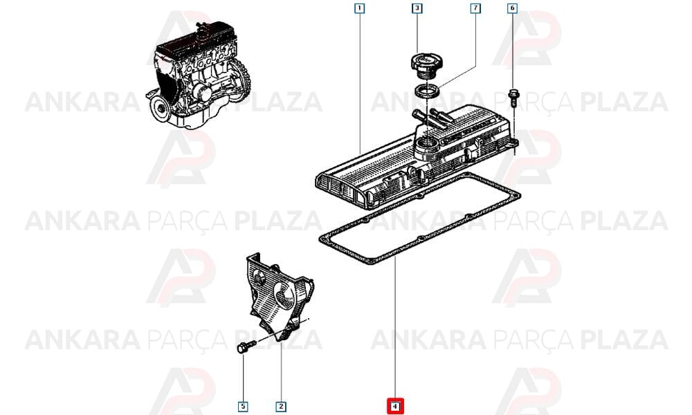 Üst Kapak Contası R9 R19 Meane Kangoo Clio Express 1.4 / 1.6 8V