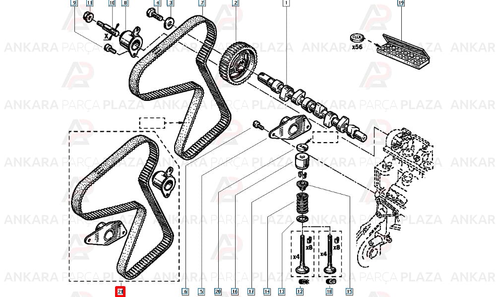 Express Kangoo 1.9 Dizel Triger Kayış Seti Gmb