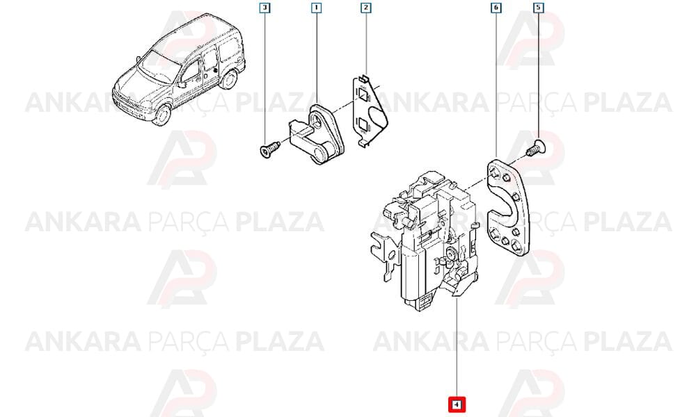 Sol Yan Kapı Kilidi Kangoo Kcoh 7701472044