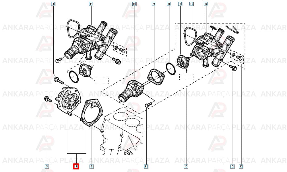 Clio 3 Laguna 2 Megane 2 Trafic 2 2.0 - 1.9Dcı Su Pompası Graf