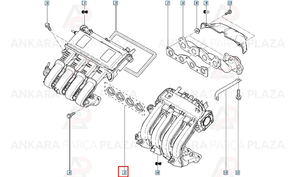Clio Twingo Sandero Logan 1.2 16 D4F Emme Manifold Contası Takımı Royal