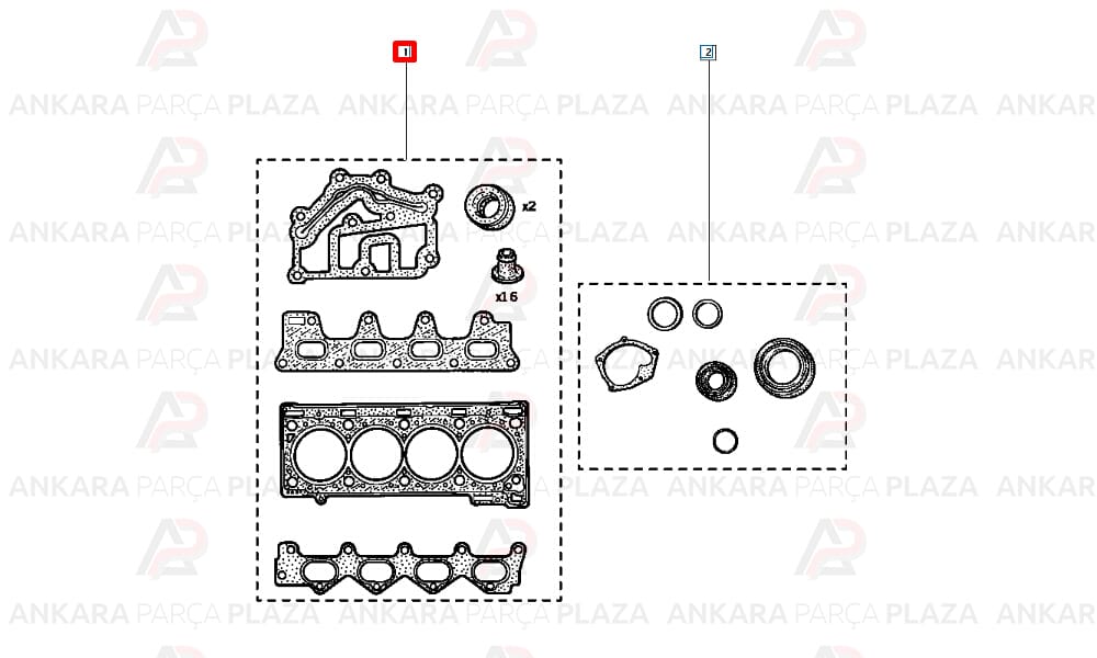 Motor Contası Takım Laguna 2 2.0 16V F4R Keçeli