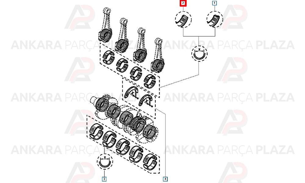 Kol Yatak 0,25 Renault Master 2.5 Laguna 2.2 G9U G9T Opel Movano 2.5Cdtı 16V