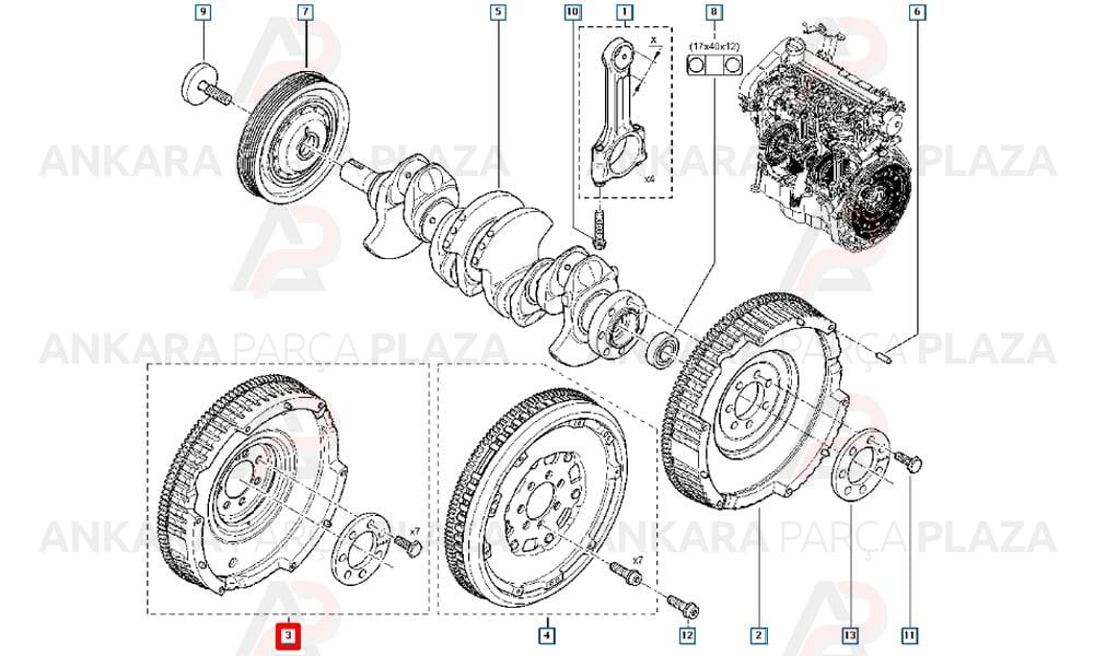 Debriyaj Volanı Kangoo Megane Modüs Scenic 1.5 85Bg 90Bg