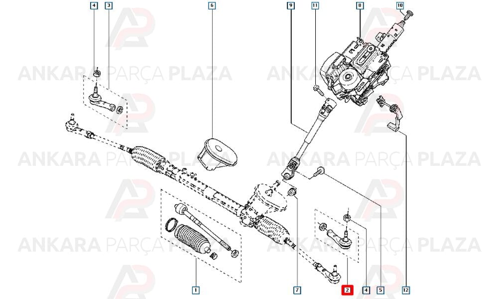 Rot Başı Sol Renault Megane 2 2002 >