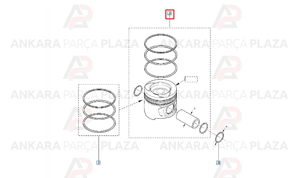 Clio Kangoo Logan 1.5Dci Silindir Onarım Seti (Piston, Segman) 1.00 26 Pim Goetze