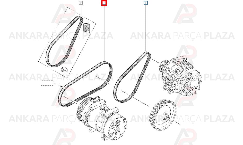 Klima Kompresör Kayişi Logan 1.5 Dci 4Pk 916