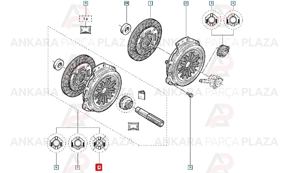 Debriyaj Seti Rulmansız Renault Clio Modüs 1.2 16V 05-> D4F