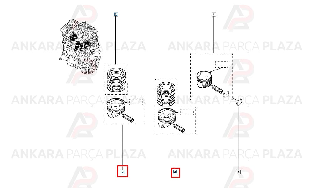 Megane Clio 2 1.4 16V Silindir Onarım Seti (Piston, Segman) 050 79,5Mm Goetze