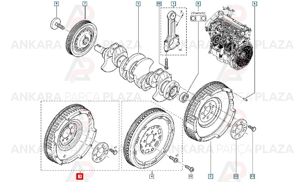 Kangoo 3, Scenic 2, Megane 2 1.5 Debriyaj Volanı Valeo