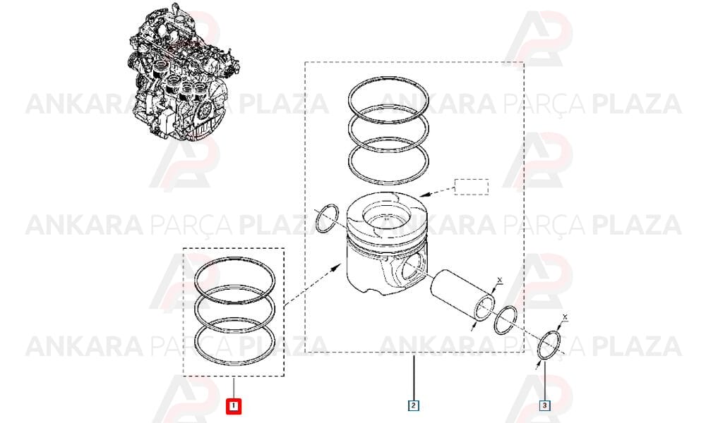 Motor Segmanı Megane-Laguna-Trafic-Master 2.0Dcı 114Hp 06-> M9R Euro 4 84.00Mm S