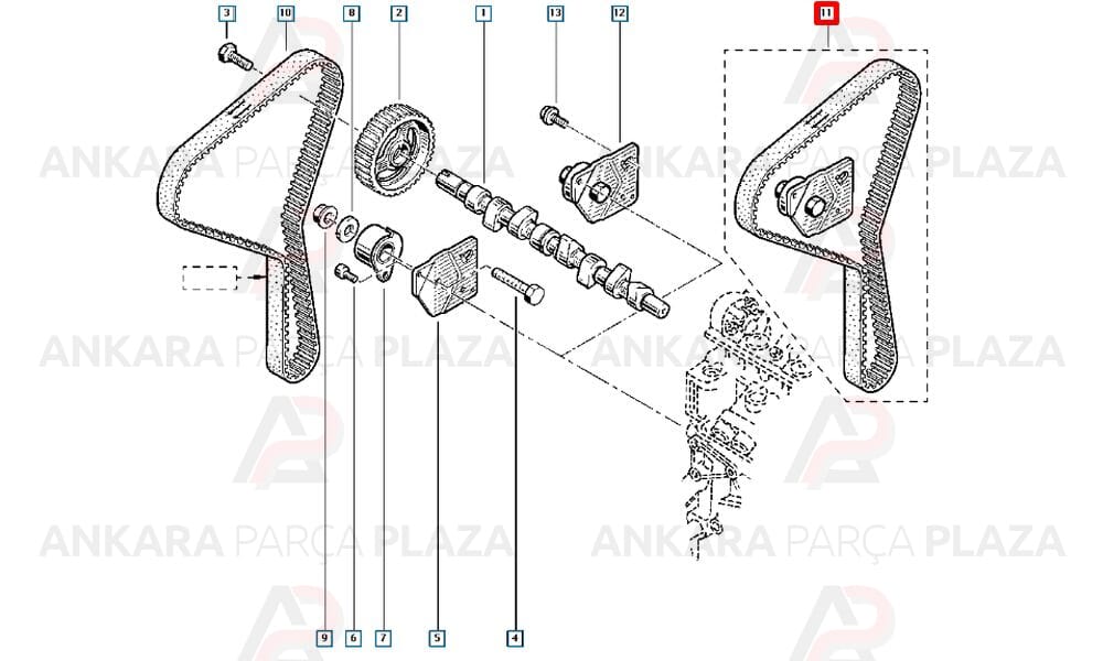 Megane 2 Scenic 2 Laguna 2 1.9DCİ Triger Kayış Seti Gmb