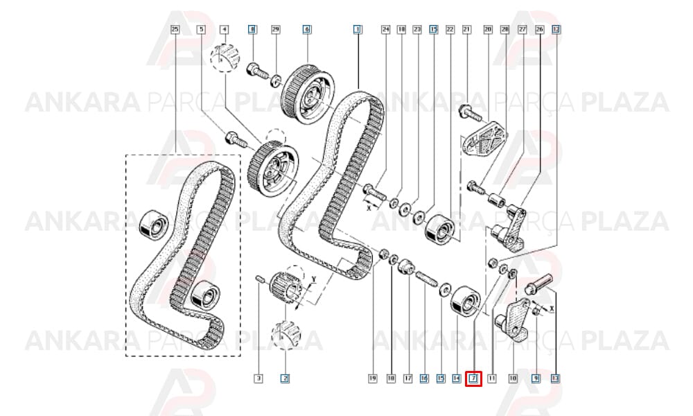 Laguna Megane F Motor 1.8 2.0 Eksantrik Dişlisi 7701477098